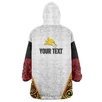 Personalized Papua New Guinea Wearable Blanket Hoodie Hapi De bilong Indipendens PNG LT7 - Polynesian Pride