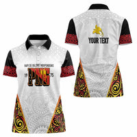 Personalized Papua New Guinea Women Polo Shirt Hapi De bilong Indipendens PNG