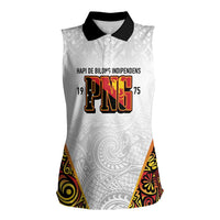 Personalized Papua New Guinea Women Sleeveless Polo Shirt Hapi De bilong Indipendens PNG