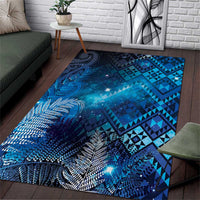 Aotearoa Taniko Matariki Area Rug Cosmic Blue