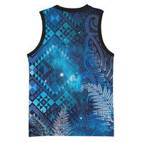 Aotearoa Taniko Matariki Basketball Jersey Cosmic Blue LT7 - Polynesian Pride