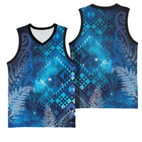 Aotearoa Taniko Matariki Basketball Jersey Cosmic Blue LT7 - Polynesian Pride