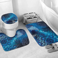 Aotearoa Taniko Matariki Bathroom Set Cosmic Blue LT7 Mat Set Only (3 pcs) One Size Blue - Polynesian Pride