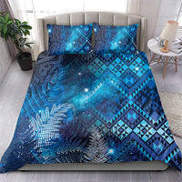 Aotearoa Taniko Matariki Bedding Set Cosmic Blue LT7 - Polynesian Pride