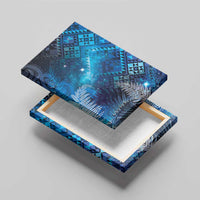Aotearoa Taniko Matariki Canvas Wall Art Cosmic Blue LT7 - Polynesian Pride
