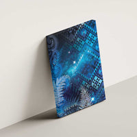 Aotearoa Taniko Matariki Canvas Wall Art Cosmic Blue LT7 - Polynesian Pride