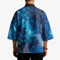 Aotearoa Taniko Matariki Kimono Cosmic Blue