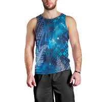 Aotearoa Taniko Matariki Men Tank Top Cosmic Blue LT7 - Polynesian Pride