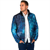 Aotearoa Taniko Matariki Padded Jacket Cosmic Blue LT7 - Polynesian Pride