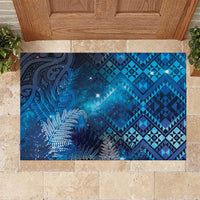 Aotearoa Taniko Matariki Rubber Doormat Cosmic Blue LT7 Blue - Polynesian Pride