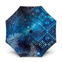 Aotearoa Taniko Matariki Umbrella Cosmic Blue LT7 One Size Folded 11.42 inch Opened Diameter 37.4 inch Blue - Polynesian Pride