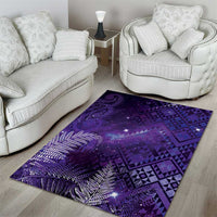 Aotearoa Taniko Matariki Area Rug Cosmic Violet