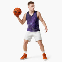 Aotearoa Taniko Matariki Basketball Jersey Cosmic Violet LT7 - Polynesian Pride