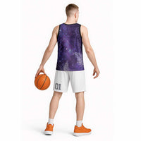 Aotearoa Taniko Matariki Basketball Jersey Cosmic Violet LT7 - Polynesian Pride