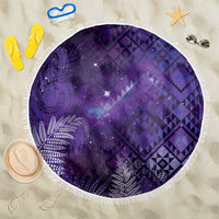 Aotearoa Taniko Matariki Beach Blanket Cosmic Violet LT7 One Size 150cm Purple - Polynesian Pride