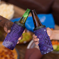 Aotearoa Taniko Matariki 4 in 1 Can Cooler Tumbler Cosmic Violet LT7 - Polynesian Pride