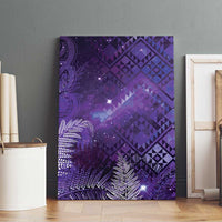 Aotearoa Taniko Matariki Canvas Wall Art Cosmic Violet LT7 - Polynesian Pride