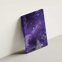 Aotearoa Taniko Matariki Canvas Wall Art Cosmic Violet LT7 - Polynesian Pride