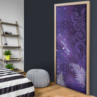 Aotearoa Taniko Matariki Door Cover Cosmic Violet LT7 - Polynesian Pride