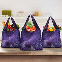 Aotearoa Taniko Matariki Grocery Bag Cosmic Violet LT7 3-pack One Size Purple - Polynesian Pride