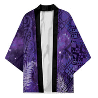 Aotearoa Taniko Matariki Kimono Cosmic Violet