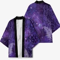Aotearoa Taniko Matariki Kimono Cosmic Violet
