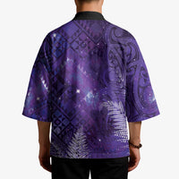 Aotearoa Taniko Matariki Kimono Cosmic Violet