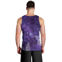 Aotearoa Taniko Matariki Men Tank Top Cosmic Violet LT7 - Polynesian Pride