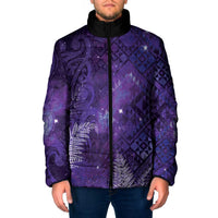 Aotearoa Taniko Matariki Padded Jacket Cosmic Violet LT7 Men Purple - Polynesian Pride