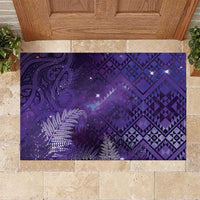 Aotearoa Taniko Matariki Rubber Doormat Cosmic Violet LT7 Purple - Polynesian Pride