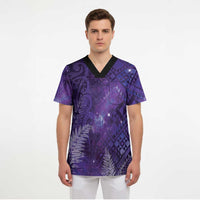 Aotearoa Taniko Matariki Scrub Top Cosmic Violet LT7 - Polynesian Pride