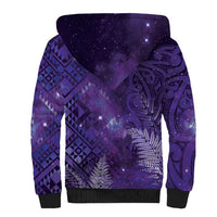 Aotearoa Taniko Matariki Sherpa Hoodie Cosmic Violet LT7 - Polynesian Pride