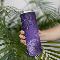 Aotearoa Taniko Matariki Skinny Tumbler Cosmic Violet LT7 - Polynesian Pride