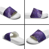 Aotearoa Taniko Matariki Slide Sandals Cosmic Violet LT7 - Polynesian Pride