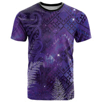 Aotearoa Taniko Matariki T Shirt Cosmic Violet LT7 Purple - Polynesian Pride