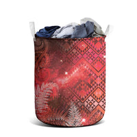 Aotearoa Taniko Matariki Laundry Basket Cosmic Red LT7 - Polynesian Pride