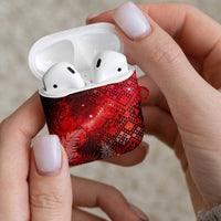 Aotearoa Taniko Matariki AirPods Case Cosmic Red LT7 - Polynesian Pride