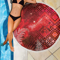 Aotearoa Taniko Matariki Beach Blanket Cosmic Red LT7 - Polynesian Pride
