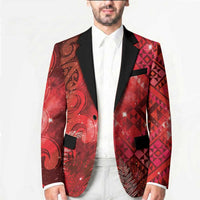 Aotearoa Taniko Matariki Blazer Cosmic Red LT7 - Polynesian Pride