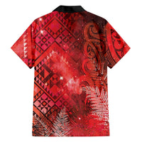 Aotearoa Taniko Matariki Family Matching Summer Maxi Dress and Hawaiian Shirt Cosmic Red