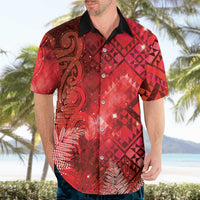 Aotearoa Taniko Matariki Hawaiian Shirt Cosmic Red LT7 - Polynesian Pride