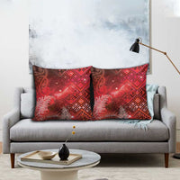 Aotearoa Taniko Matariki Pillow Cover Cosmic Red LT7 - Polynesian Pride