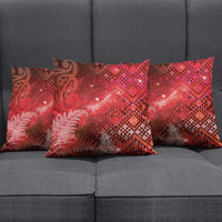 Aotearoa Taniko Matariki Pillow Cover Cosmic Red LT7 - Polynesian Pride