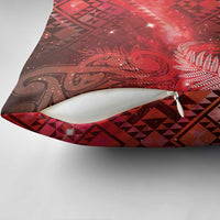Aotearoa Taniko Matariki Pillow Cover Cosmic Red LT7 - Polynesian Pride
