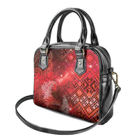 Aotearoa Taniko Matariki Shoulder Handbag Cosmic Red LT7 - Polynesian Pride