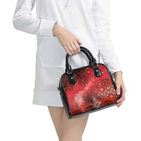 Aotearoa Taniko Matariki Shoulder Handbag Cosmic Red LT7 - Polynesian Pride