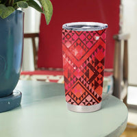 Aotearoa Taniko Matariki Tumbler Cup Cosmic Red LT7 - Polynesian Pride