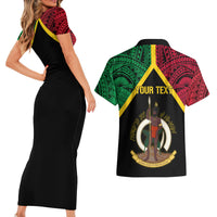 Vanuatu 44th Independence Anniversary Couples Matching Short Sleeve Bodycon Dress and Hawaiian Shirt LT7 - Polynesian Pride