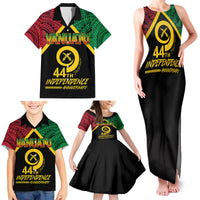 Vanuatu 44th Independence Anniversary Family Matching Tank Maxi Dress and Hawaiian Shirt LT7 - Polynesian Pride