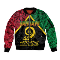 Vanuatu 44th Independence Anniversary Sleeve Zip Bomber Jacket LT7 Unisex Colorful - Polynesian Pride